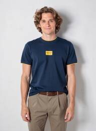 T-shirt coupe droite manches courtes bleu CAMBERABERO homme