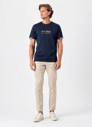 T-shirt coupe cintrée manches courtes bleu CAMBERABERO homme