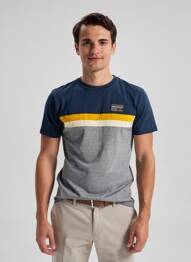 T-shirt coupe droite manches courtes bleu CAMBERABERO homme