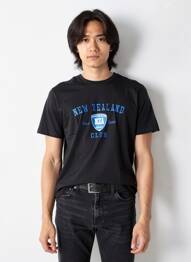 T-shirt broderie manches courtes noir CAMBERABERO homme