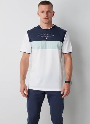 T-shirt broderie manches courtes blanc CAMBERABERO homme
