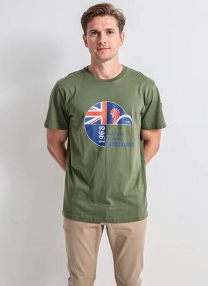 T-shirt coupe cintrée manches courtes vert CAMBERABERO homme