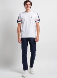 T-shirt broderie manches courtes blanc CAMBERABERO homme