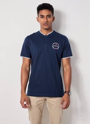 T-shirt stretch manches courtes bleu CAMBERABERO homme