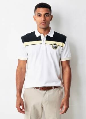 Polo coupe droite manches courtes blanc CAMBERABERO homme