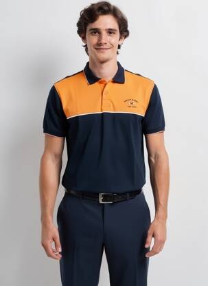 Polo coupe droite manches courtes noir CAMBERABERO homme