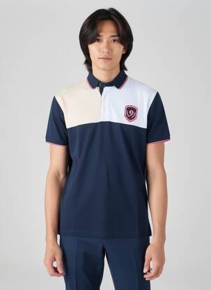 Polo coupe droite manches courtes bleu CAMBERABERO homme