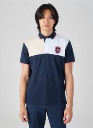 Polo coupe droite manches courtes bleu CAMBERABERO homme