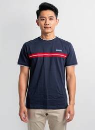 T-shirt coupe droite manches courtes bleu CAMBERABERO homme