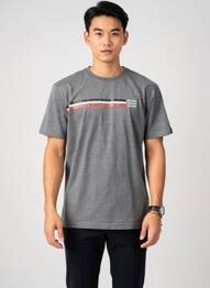 T-shirt broderie manches courtes gris CAMBERABERO homme
