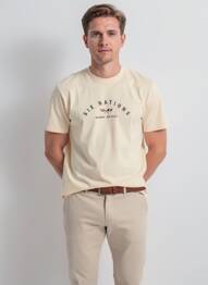 T-shirt broderie manches courtes jaune CAMBERABERO homme