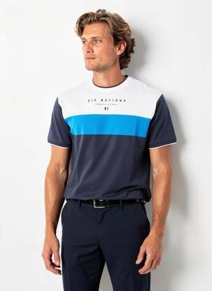 T-shirt stretch manches courtes bleu CAMBERABERO homme
