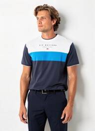 T-shirt stretch manches courtes bleu CAMBERABERO homme