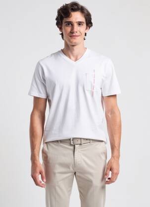 T-shirt stretch manches courtes blanc CAMBERABERO homme