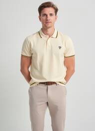 Polo tissage jersey manches courtes beige CAMBERABERO homme