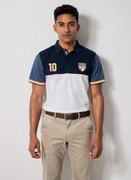 Polo tissage jersey manches courtes blanc CAMBERABERO homme