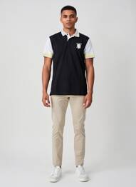 Polo tissage jersey manches courtes noir CAMBERABERO homme