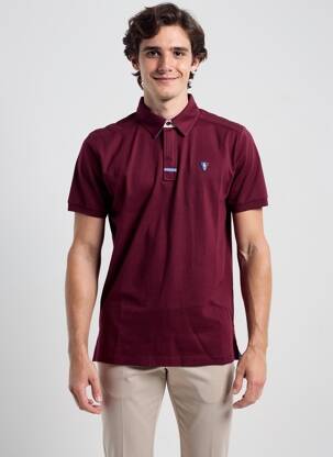 Polo tissage jersey manches courtes rouge CAMBERABERO homme