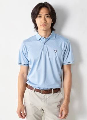 Polo tissage jersey manches courtes bleu CAMBERABERO homme