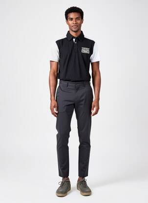Polo tissage jersey manches courtes noir CAMBERABERO homme