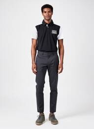 Polo tissage jersey manches courtes noir CAMBERABERO homme