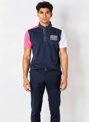 Polo tissage jersey manches courtes bleu CAMBERABERO homme