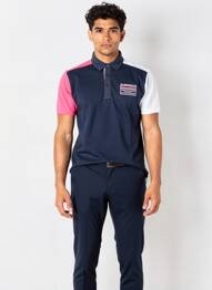 Polo tissage jersey manches courtes bleu CAMBERABERO homme