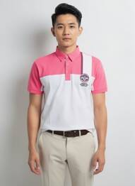 T-shirt broderie manches courtes rose CAMBERABERO homme
