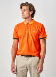 Polo tissage jersey manches courtes orange CAMBERABERO homme
