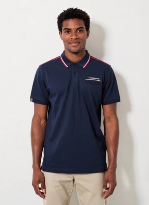 Polo stretch manches courtes bleu CAMBERABERO homme