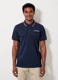 Polo stretch manches courtes bleu CAMBERABERO homme