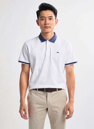 Polo stretch manches courtes blanc CAMBERABERO homme