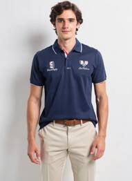 Polo tissage jersey manches courtes bleu CAMBERABERO homme