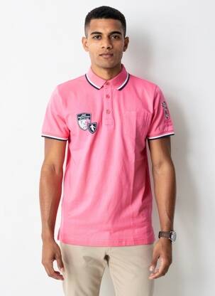 Polo tissage jersey manches courtes rose CAMBERABERO homme
