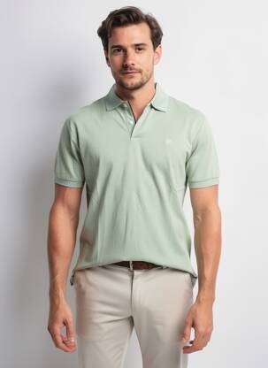 Polo tissage jersey manches courtes vert HACKETT homme