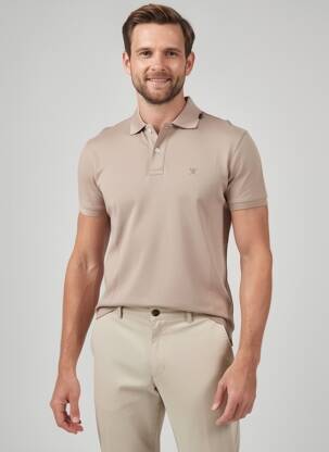 Polo stretch manches courtes marron HACKETT homme