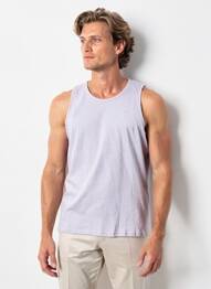 Débardeur tissage chiné sans manche violet BILL TORNADE homme