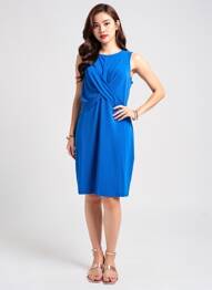 Robe mi-longue sans manche sans manche bleu BROOKS BROTHERS femme