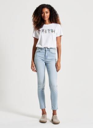T-shirt imprimé fantaisie manches courtes beige IKKS femme