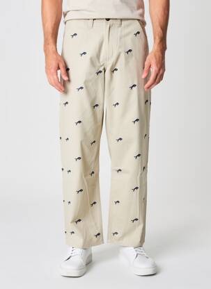 Pantalon large poches taille normale beige WRANGLER homme
