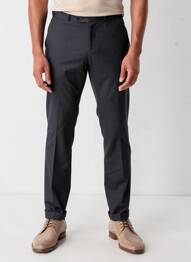 Pantalon slim tissage popeline taille normale bleu IKKS homme