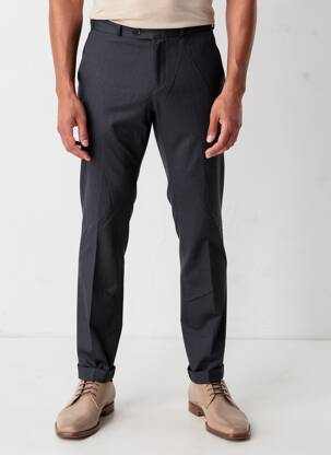 Pantalon slim tissage popeline taille normale bleu IKKS homme