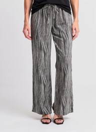 Pantalon droit tissage popeline taille normale noir TAIFUN femme