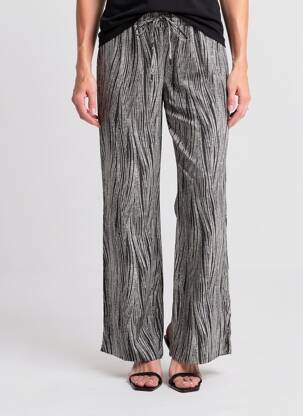 Pantalon droit tissage popeline taille normale noir TAIFUN femme