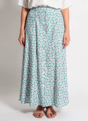 Jupe longue coupe évasée vert ARMOR LUX femme