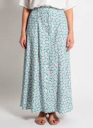 Jupe longue coupe évasée vert ARMOR LUX femme