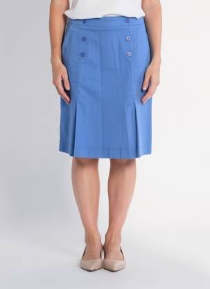 Jupe mi-longue coupe droite bleu ARMOR LUX femme