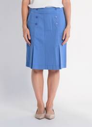 Jupe mi-longue coupe droite bleu ARMOR LUX femme