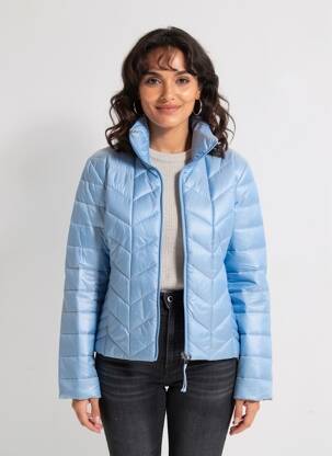 Doudoune poches sans capuche bleu JUNGE femme