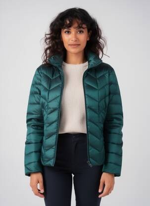Doudoune poches sans capuche vert JUNGE femme
